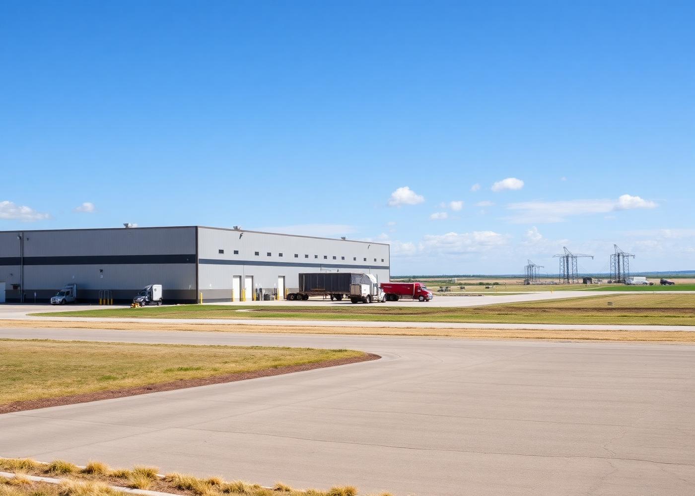 Distribution warehouse and logistics facility on the Kansas plains
