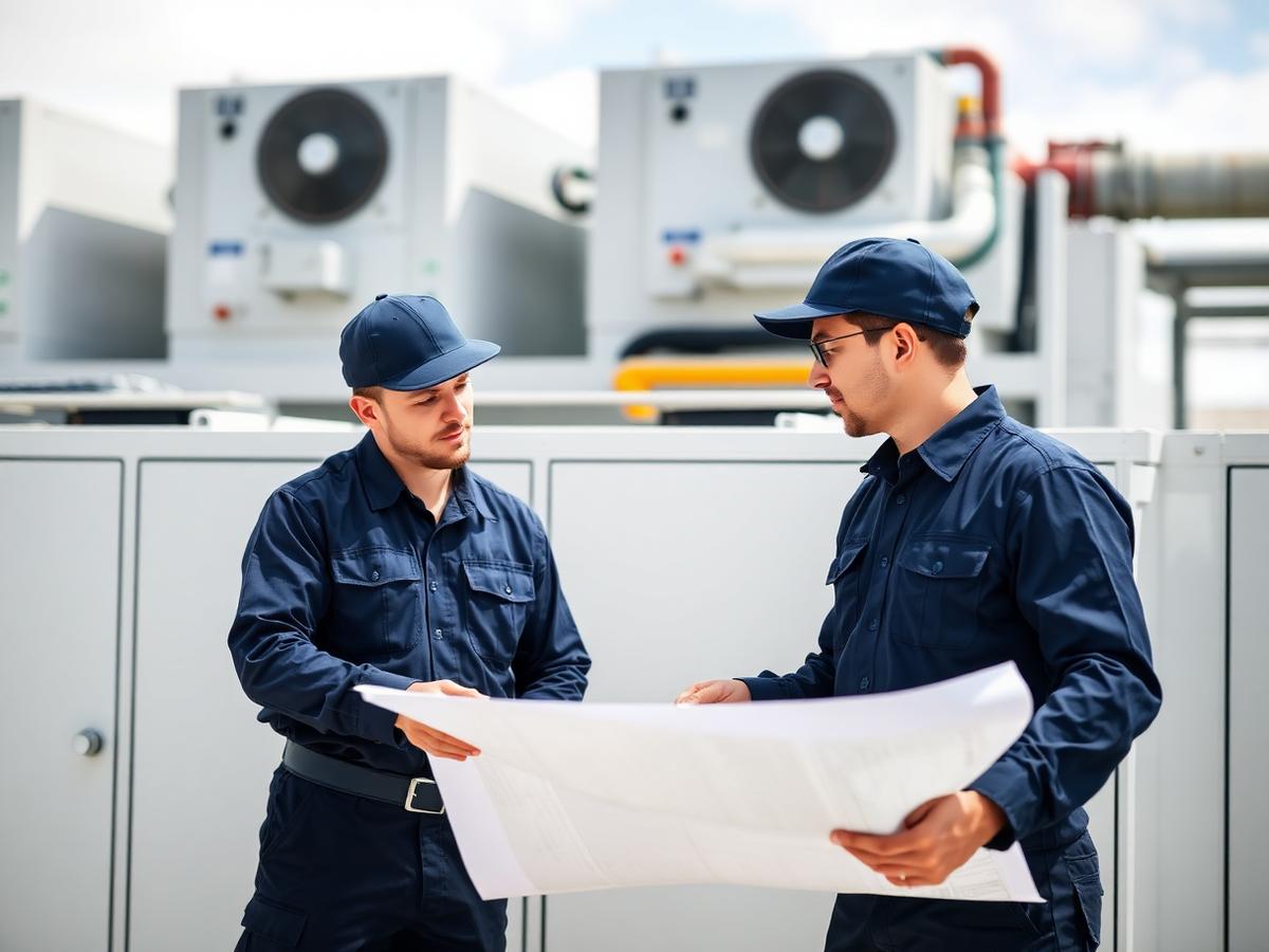 GMR field technicians reviewing plans